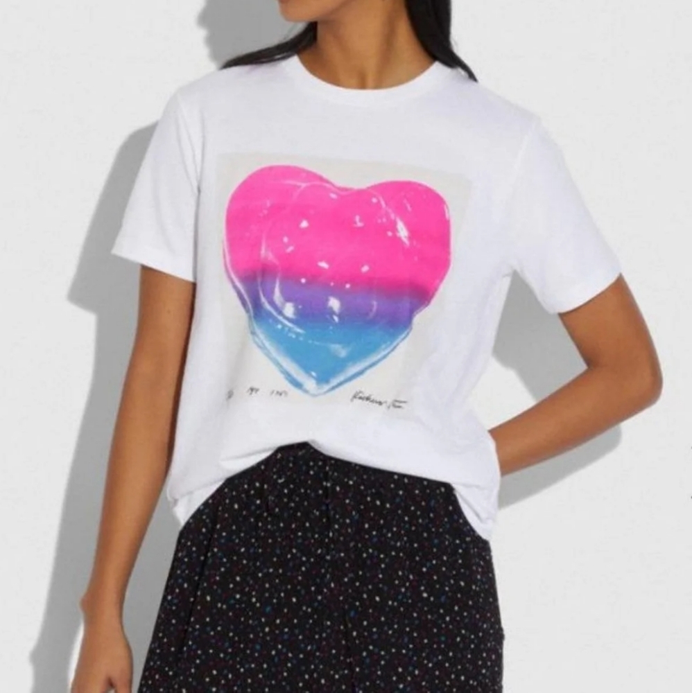 Coach X Richard Bernstein Heart T shirt